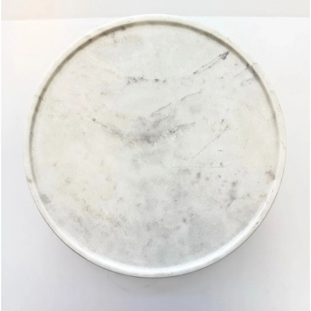 Williams Sonoma Marble Lazy Susan with Wood Pedestal 8